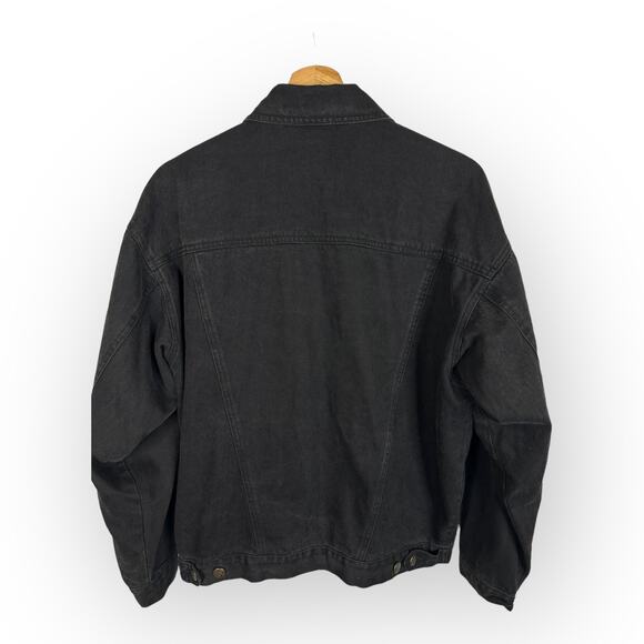 Carole Little Sport Women 4 Embroidered Beaded Oversized Denim Jacket Boho Artsy - Picture 2 of 10